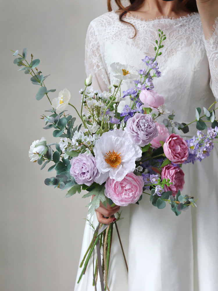 Bridal Bouquet Taro Purple for Wedding Party Proposal