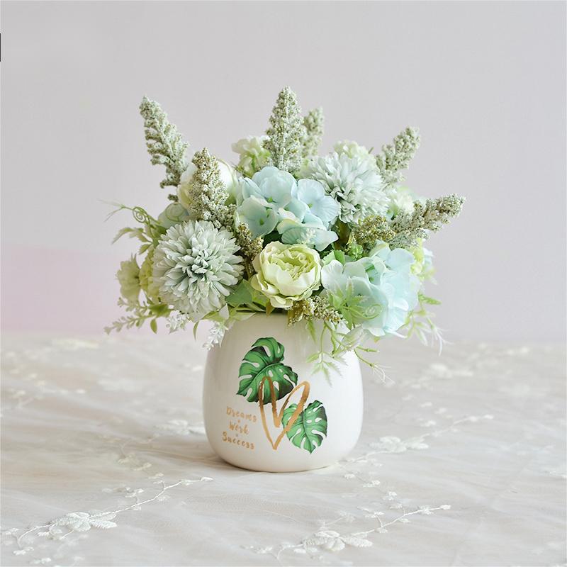 Table Flowers Artificial Potted Plant for Wedding Party Proposal Decor