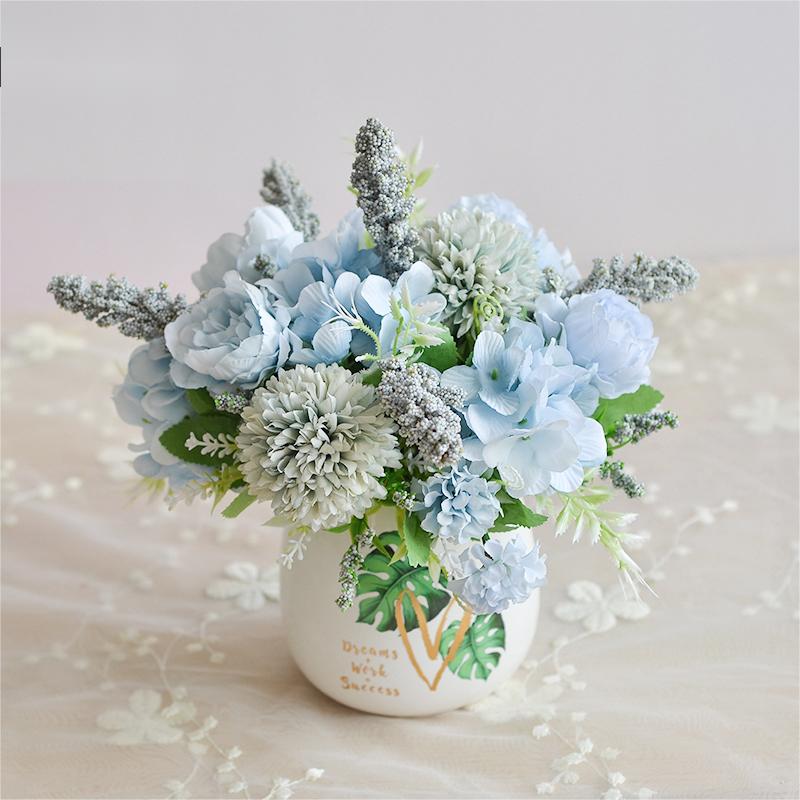 Table Flowers Artificial Potted Plant for Wedding Party Proposal Decor