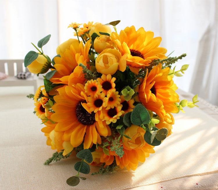 Bridal Bouquet Sunflower for Wedding Party Proposal