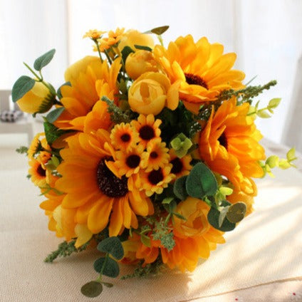 Bridal Bouquet Sunflower for Wedding Party Proposal - KetieStory