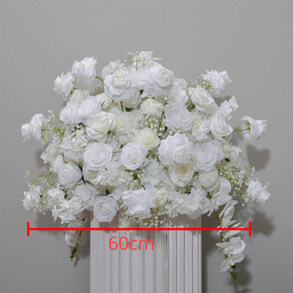 White Rose Flower Arch Set for Wedding Party Proposal Decor - KetieStory