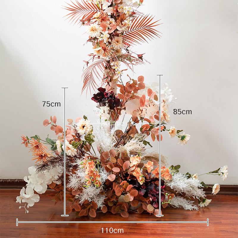 Fall Double Color Arch Flower Stand Frames for Wedding Party Decor - KetieStory