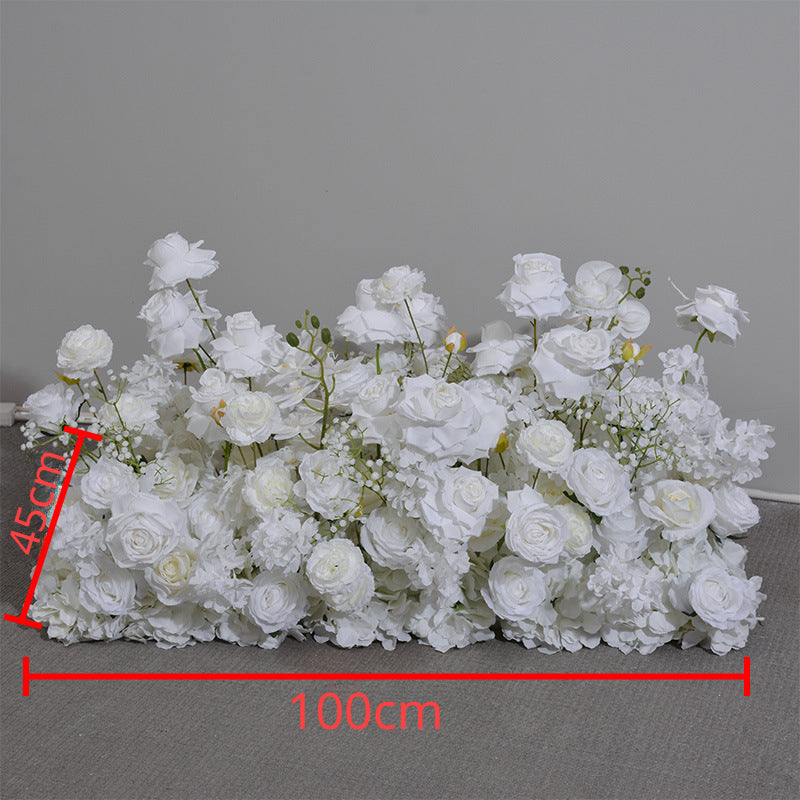 White Rose Flower Arch Set for Wedding Party Proposal Decor - KetieStory
