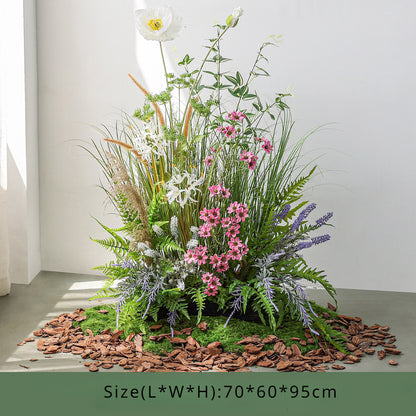 Ground Flower Arrangment Flowers and Plants Landscaping for Weeding Party Decoration - KetieStory