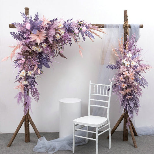 Purple Triangular Hanging Flower for Wedding Party Decor Proposal - KetieStory