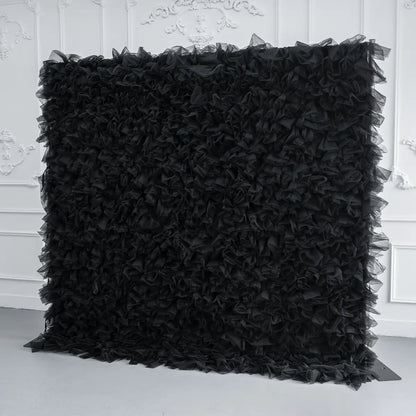 8×8ft Black Tulle Backdrop Decorative Wall for Wedding Gender Reveal Party Event