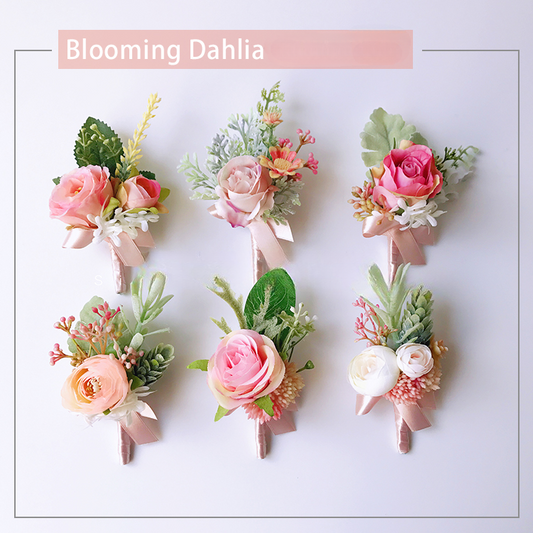 Wrist Flower Corsages Pink for Wedding Party Proposal Decor - KetieStory