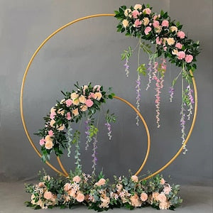 Metal Circle Arch Stand Frames Wedding Background Decoration Proposal Decor - KetieStory