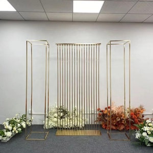 Shiny Gold Stand Frames Wedding Arch for Wedding Party Proposal Decor