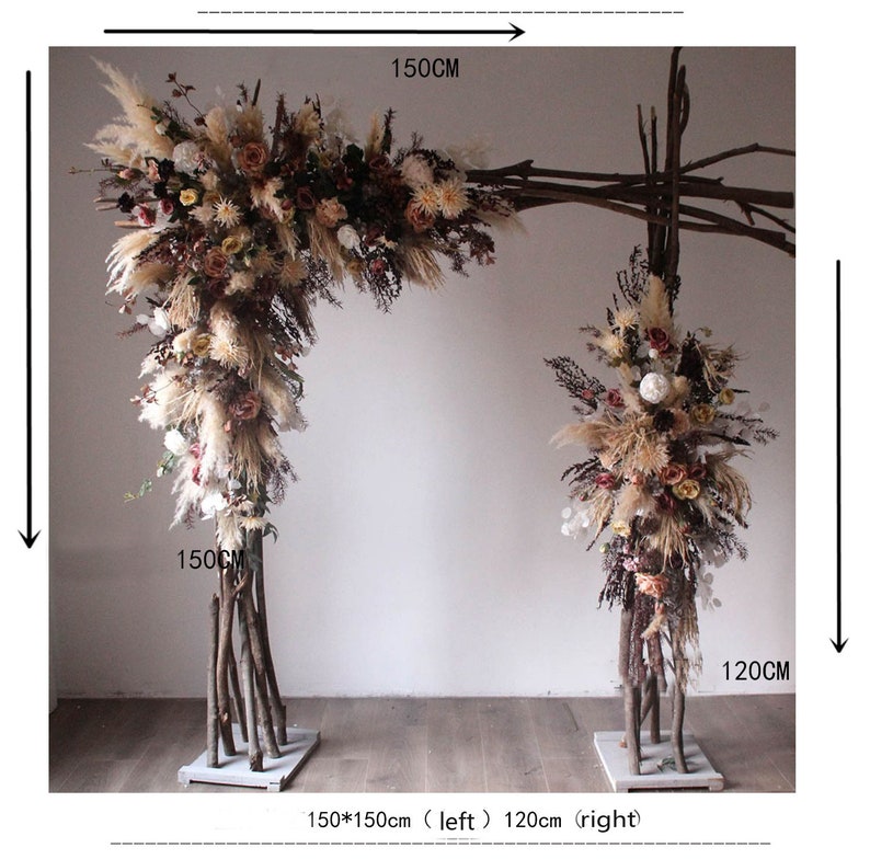 Pampas Flower Wedding Arch for Wedding Party Decor