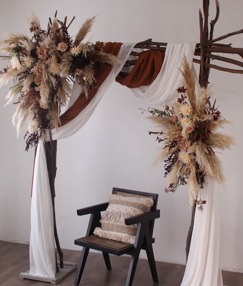 Pampas Flower Wedding Arch for Wedding Party Decor