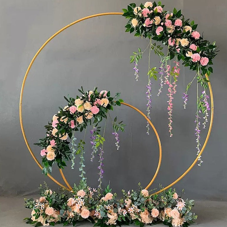 Metal Circle Arch Stand Frames Wedding Background Decoration Proposal Decor - KetieStory