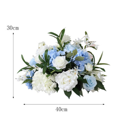 Blue Corner Swag Wedding Flower Arch for Wedding Party Decor Proposal - KetieStory