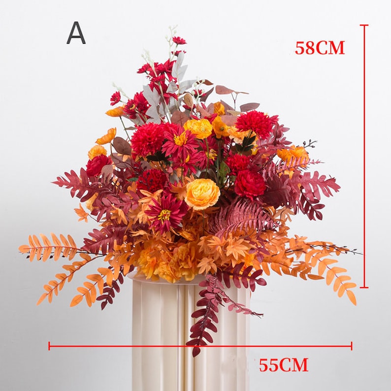 Orange Wedding Arch Flower for Wedding Party Decor Proposal
