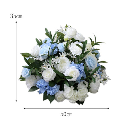 Blue Corner Swag Wedding Flower Arch for Wedding Party Decor Proposal - KetieStory