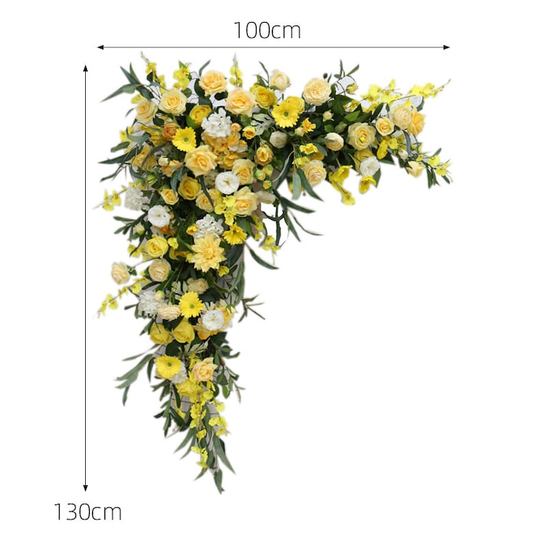 Yellow Rose Wedding Flower Archway for Wedding Party Decor Proposal - KetieStory