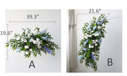 Blue Green Wedding Archway Flower for Wedding Party Decor Proposal - KetieStory