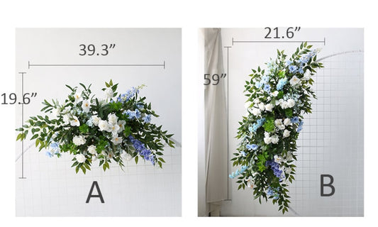 Blue Green Wedding Archway Flower for Wedding Party Decor Proposal - KetieStory