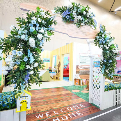 Blue Green Wedding Archway Flower for Wedding Party Decor Proposal - KetieStory