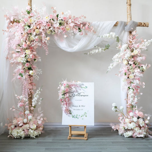 Pink Wedding Arch Flower for Wedding Party Proposal Decor - KetieStory