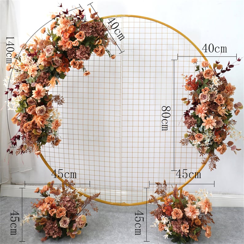 Rust Orange Flower sets for Wedding Party Decor Proposal - KetieStory