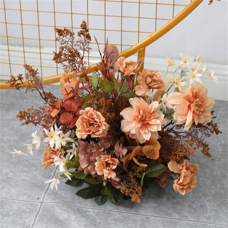 Rust Orange Flower sets for Wedding Party Decor Proposal