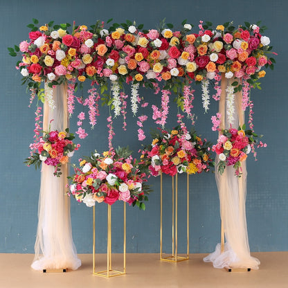 Colorful Flower Arrangement Flower Row Wedding Flower - KetieStory