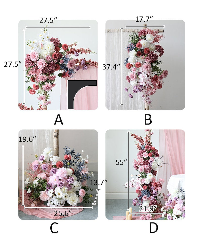 Red Pink Wedding Arch for Wedding Party Decor Proposal - KetieStory