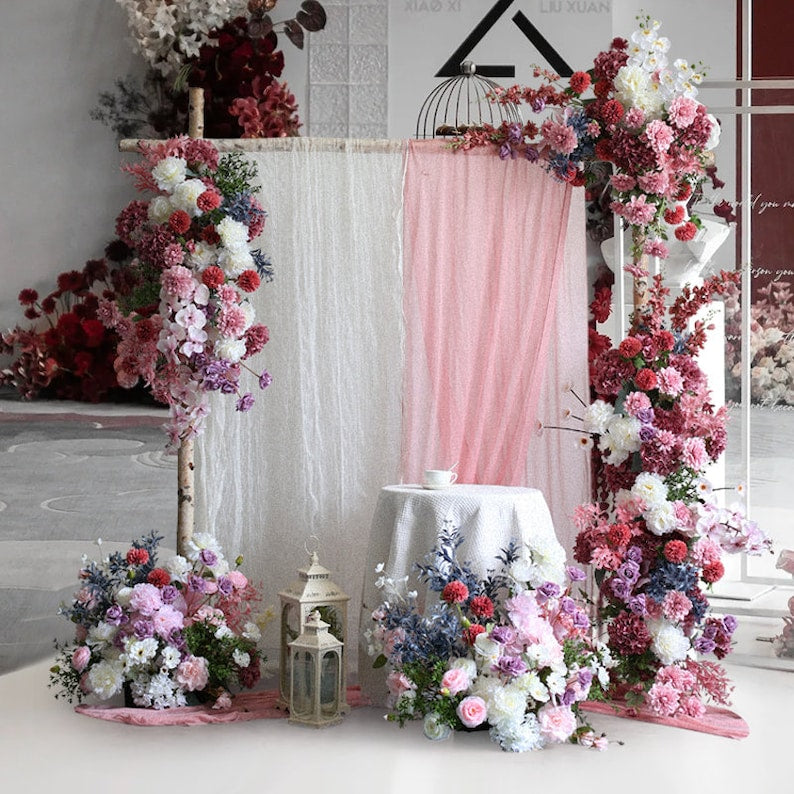 Red Pink Wedding Arch for Wedding Party Decor Proposal