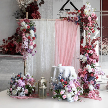 Red Pink Wedding Arch for Wedding Party Decor Proposal - KetieStory