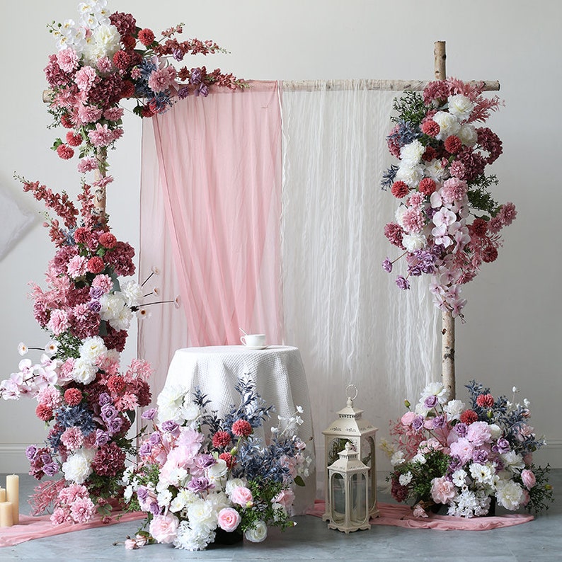 Red Pink Wedding Arch for Wedding Party Decor Proposal - KetieStory