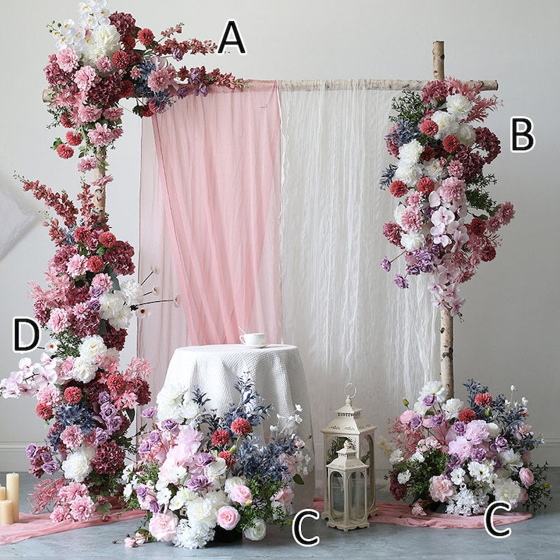 Red Pink Wedding Arch for Wedding Party Decor Proposal - KetieStory