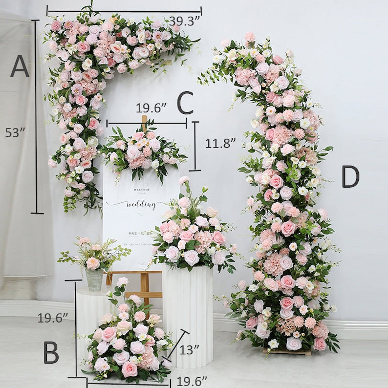 Pink Wedding Archway Flower for Wedding Party Proposal Decor