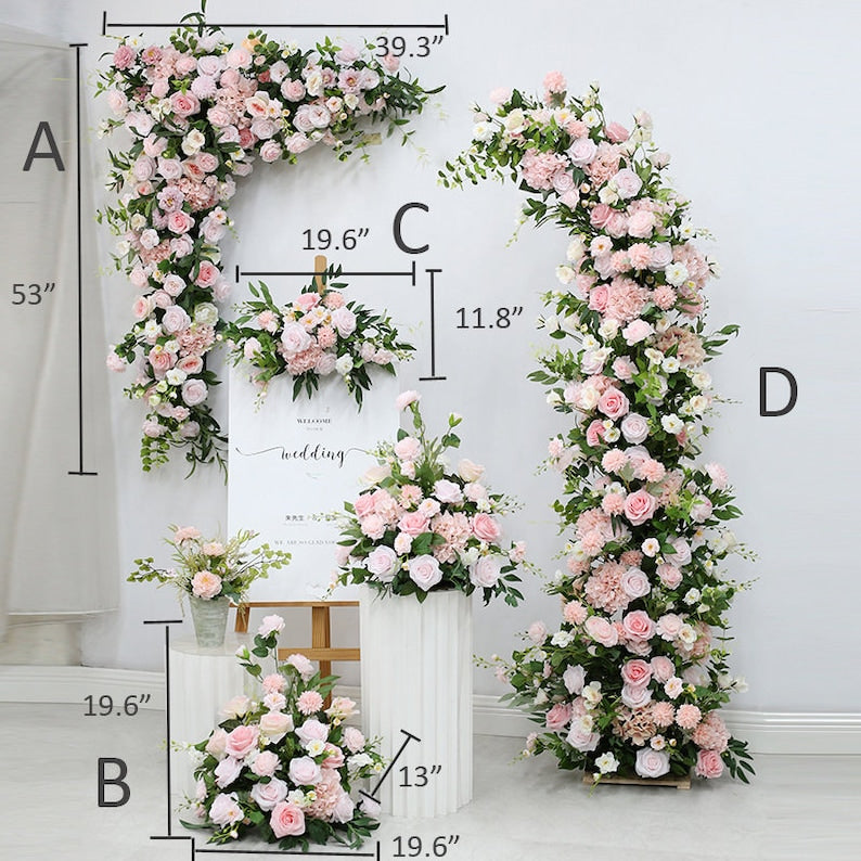Pink Wedding Archway Flower for Wedding Party Proposal Decor - KetieStory