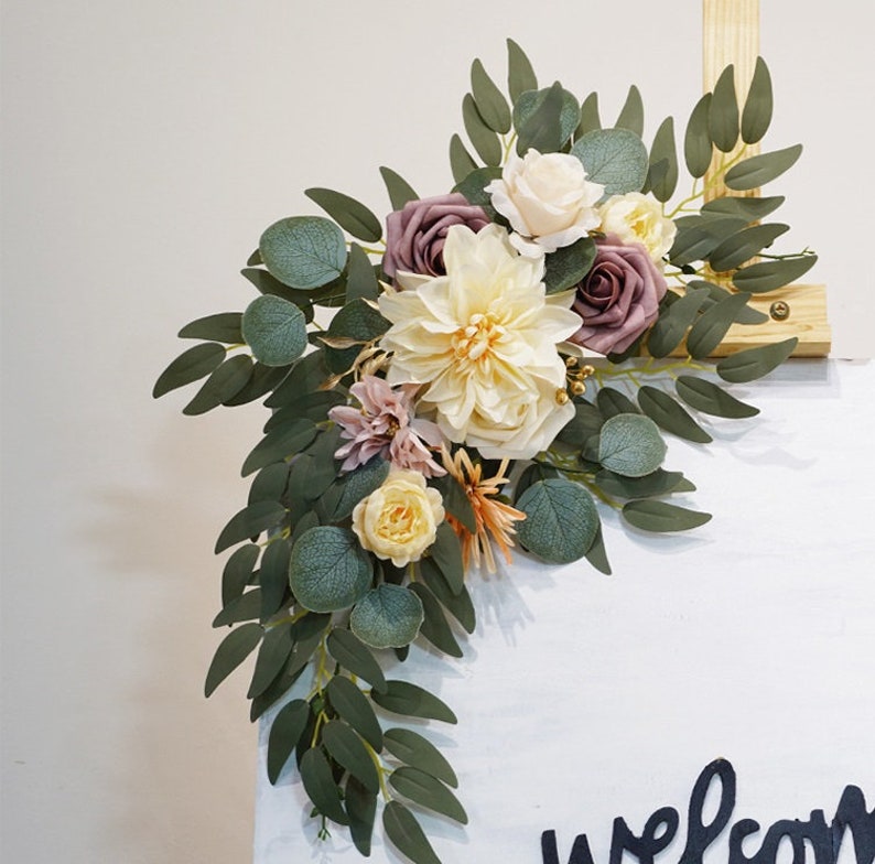 Orange Champagne Sign Flowers for Wedding Party Decor Proposal - KetieStory