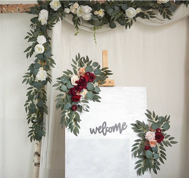 Orange Champagne Sign Flowers for Wedding Party Decor Proposal - KetieStory