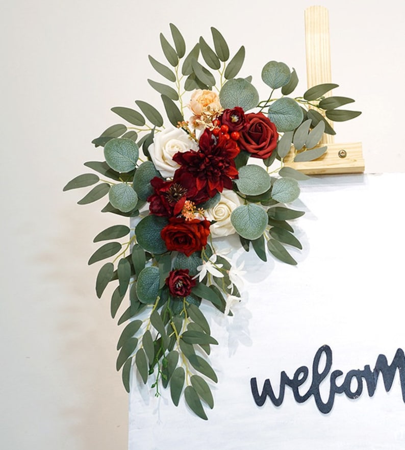 Orange Champagne Sign Flowers for Wedding Party Decor Proposal - KetieStory