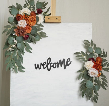 Orange Champagne Sign Flowers for Wedding Party Decor Proposal - KetieStory