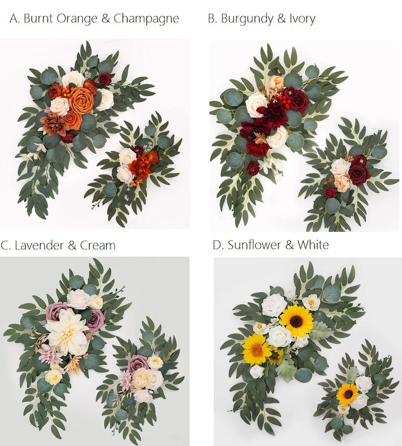 Orange Champagne Sign Flowers for Wedding Party Decor Proposal - KetieStory