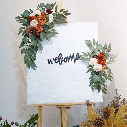 Orange Champagne Sign Flowers for Wedding Party Decor Proposal - KetieStory