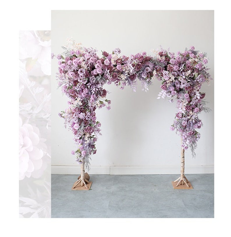 Purple Wedding Floral Arch for Wedding Party Decor Proposal - KetieStory