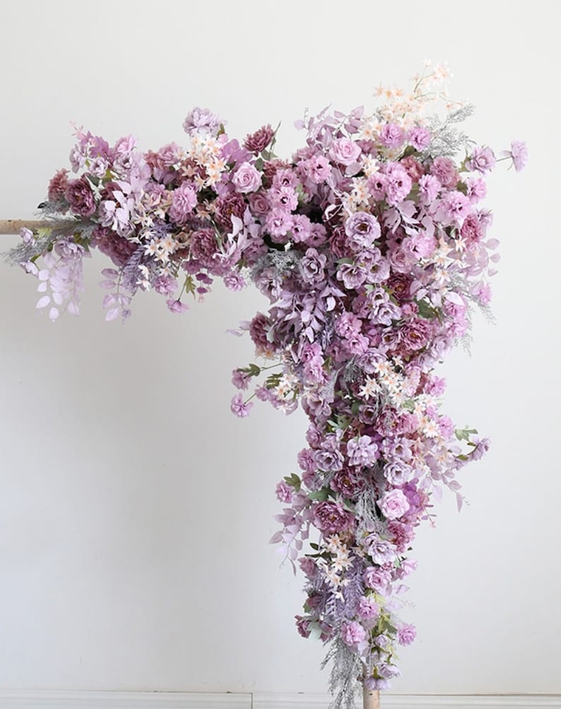 Purple Wedding Floral Arch for Wedding Party Decor Proposal - KetieStory