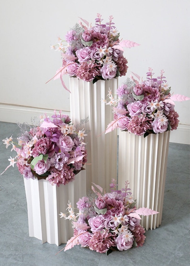 Purple Wedding Floral Arch for Wedding Party Decor Proposal - KetieStory