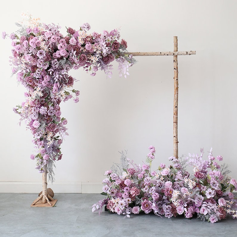 Purple Wedding Floral Arch for Wedding Party Decor Proposal - KetieStory