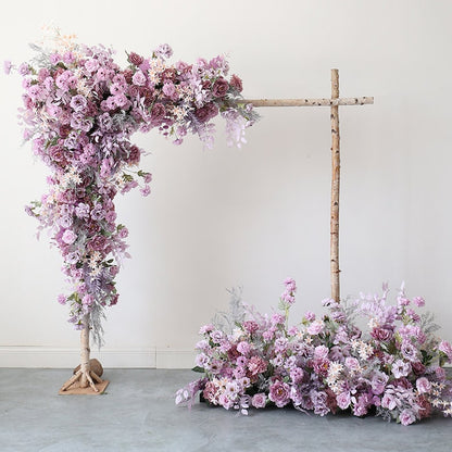 Purple Wedding Floral Arch for Wedding Party Decor Proposal - KetieStory