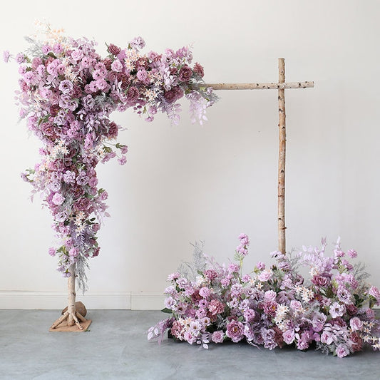 Purple Wedding Floral Arch for Wedding Party Decor Proposal - KetieStory