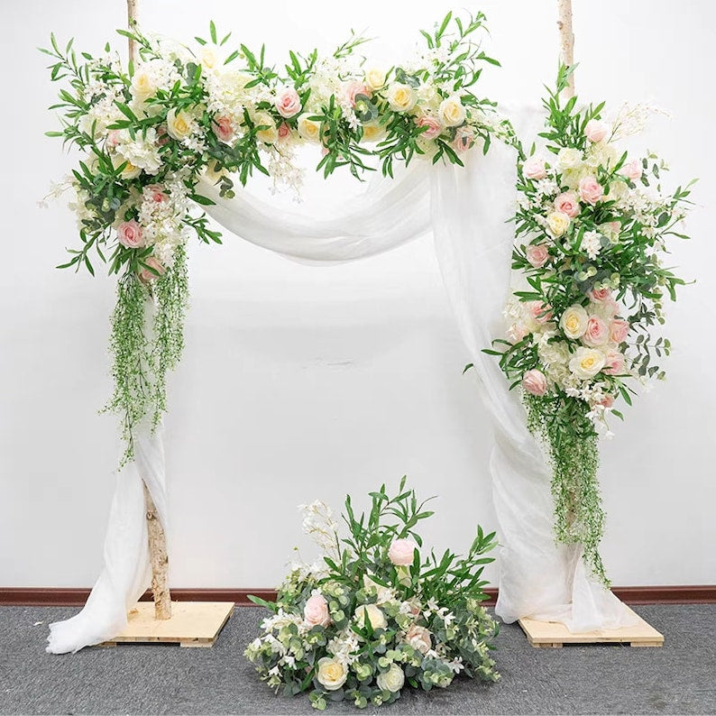 Pink Wedding Arch Floral for Wedding Party Decor Proposal