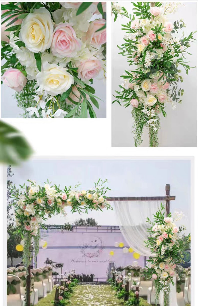 Pink Wedding Arch Floral for Wedding Party Decor Proposal