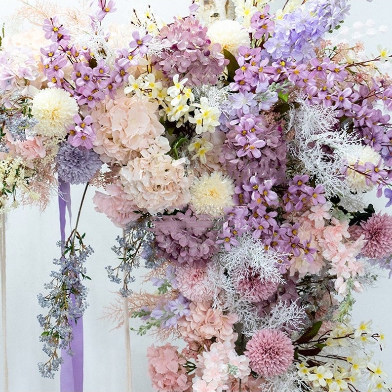 Wedding Arch Flowers - Purple and Pink